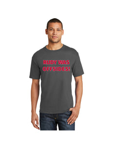 Rudy Was Offsides! Limited Edition Commemorative T-Shirt Front